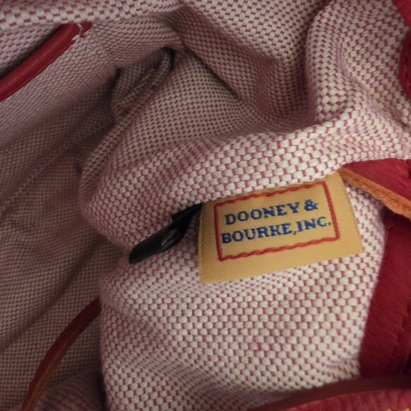 Dooney & Bourke June Bag Red Leather Tote Large R376C Pockets - Picture 7 of 16